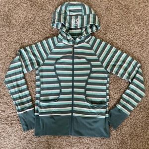 Lululemon scuba hoodie stretch teal stripes